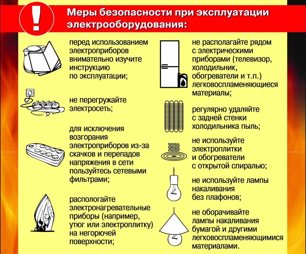 Правила использования электроприборов в быту