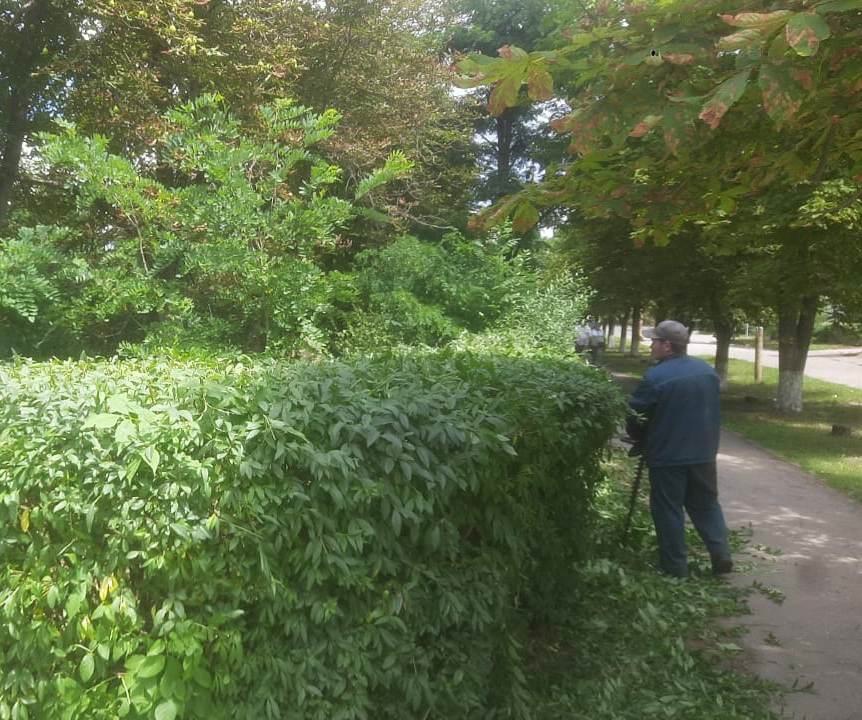 Ульяновские специалисты продолжают работу по благоустройству Лутугинщины совместно с бригадами из подшефного района