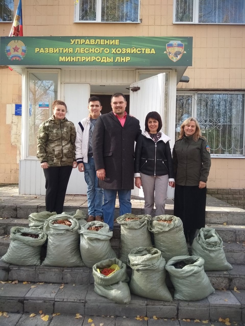 Семья из города Лутугино передала Минприроды ЛНР семена лесных культур